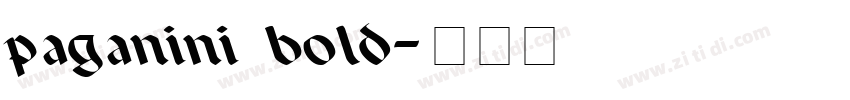 paganini bold字体转换